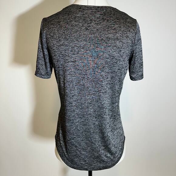 NWT Philosophy Black/Gray Shimmer Space Dye Short Sleeve Tee Womens Size Small S - Picture 4 of 8